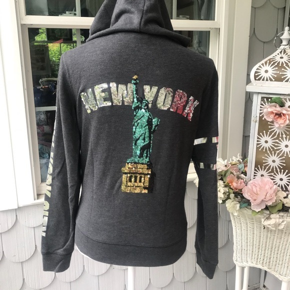 Victoria’s Secret PINK NYC Bling hoodie - small - Picture 2 of 3